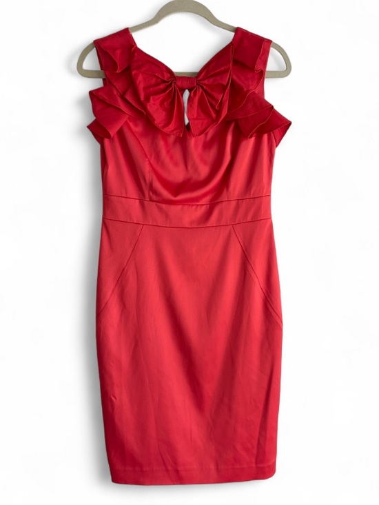Ted Baker Dresses & Skirts - Ted Baker Coral Red Bow Front Sleeveless Dress Size 3